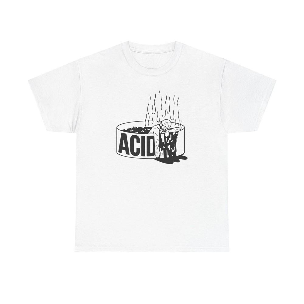 Acid Bath Funny Trippy Vibes Graphic T-Shirt Unisex Heavy Cotton Tee_Reprint_sa wbr/ l Unisex T-Shirt S