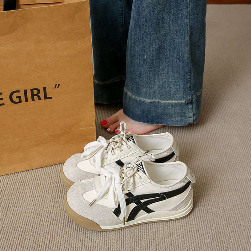 Dexun sko med tykk såle dame nye vår retro myk såle Forrest Gump sko allsidige fritidssko sportssko