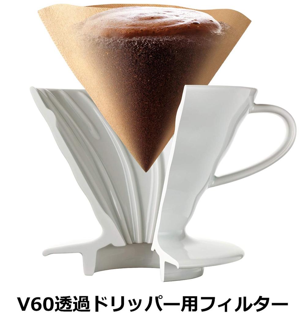 HARIO V60 Papierfilter, 1-2 Tassen, 500 Filter, Weiß, Hergestellt in Japan, VCF-01-100W