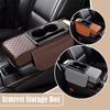 Car Center Console Height Increasing Armrest Cushion PU Multifunctional Tissue Cup Holder Box with Pad Armrest Leather Univ N5M8