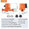 Vevor Hot Water Circulation Pump Cast Iron Recirculating Pump 220V 92W, 60 L/min Max Flow Rate, 6m Max Head Lift, 1-1/2" Threaded Connection, 2°c To