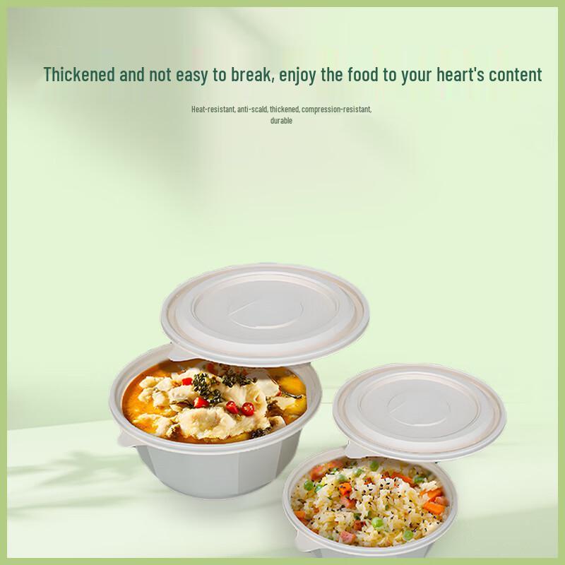 Biologisch abbaubare runde Takeaway-Box aus Maisstärke