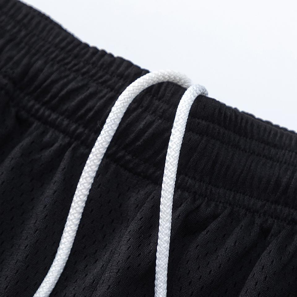 EES-10 Heren Mesh Atletische Korte Broek, Zwart Grim Reaper Print Ademend Zomer Straat Strand Boardshort