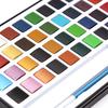 48 Premium-Aquarellfarben-Set, mit Aquarellpapier, Wasserpinseln, Detailpinsel und Glitzerfarben