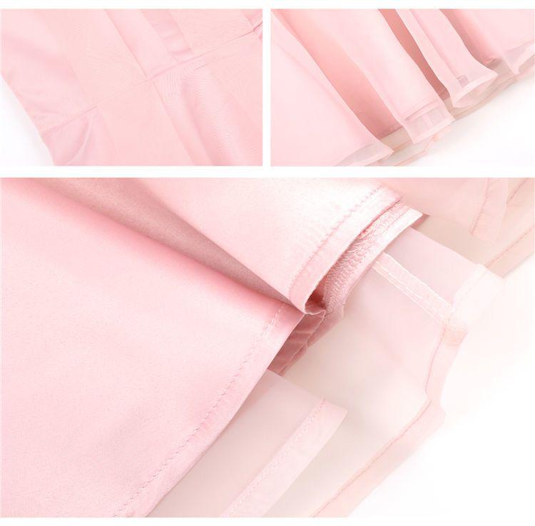 Schickes Feen-Blasen-Gaze-Spaghettiträger-A-Linien-Kleid - Petite, Tailliert, Kurz & Elegant