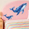 Watercolor Blue Whale Wall Sticker Self Adhesive Removable Nursery Kids Room Bedroom Living Room Decor