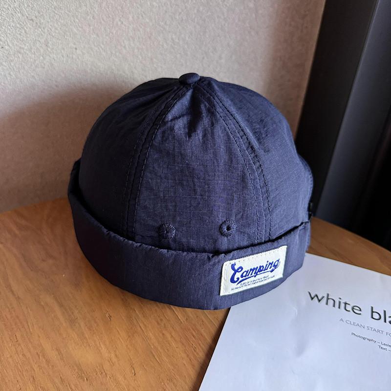 Color Fashion Solid Letter Decoration Neutral Casual Dome Hat Autumn For