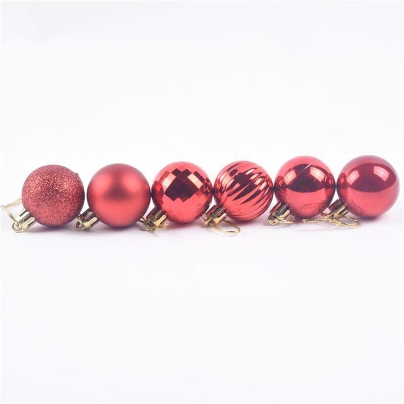 1 Box Christmas Ball Christmas Tree Ornament Home Christmas Hanging Pendant 2024 New Year Gift Holiday Party Decoration