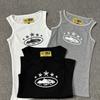 Mens Loose Fit Cotton Tank Top With Graphic Print Streetwear Casual Wear