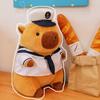 Soft Navy Sailor Capybara Doll Cartoon Animals Plush Toy Simulation Capybara Ornaments  Kids