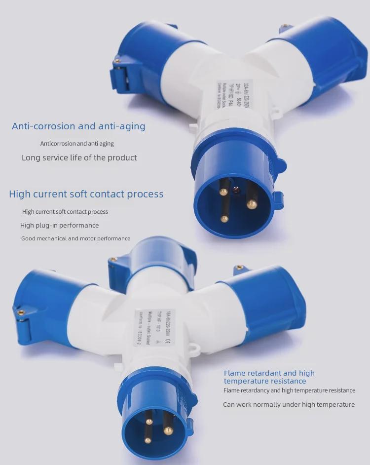 16A/32A Multifunction Waterproof Y-Type Docking Connector Plug & Socket