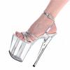 Fashion High Heels Women's 2024 New Transparent Sandals Women Wear Thin Heels 20CM Super High Heels Waterproof Platform Women's Sandals