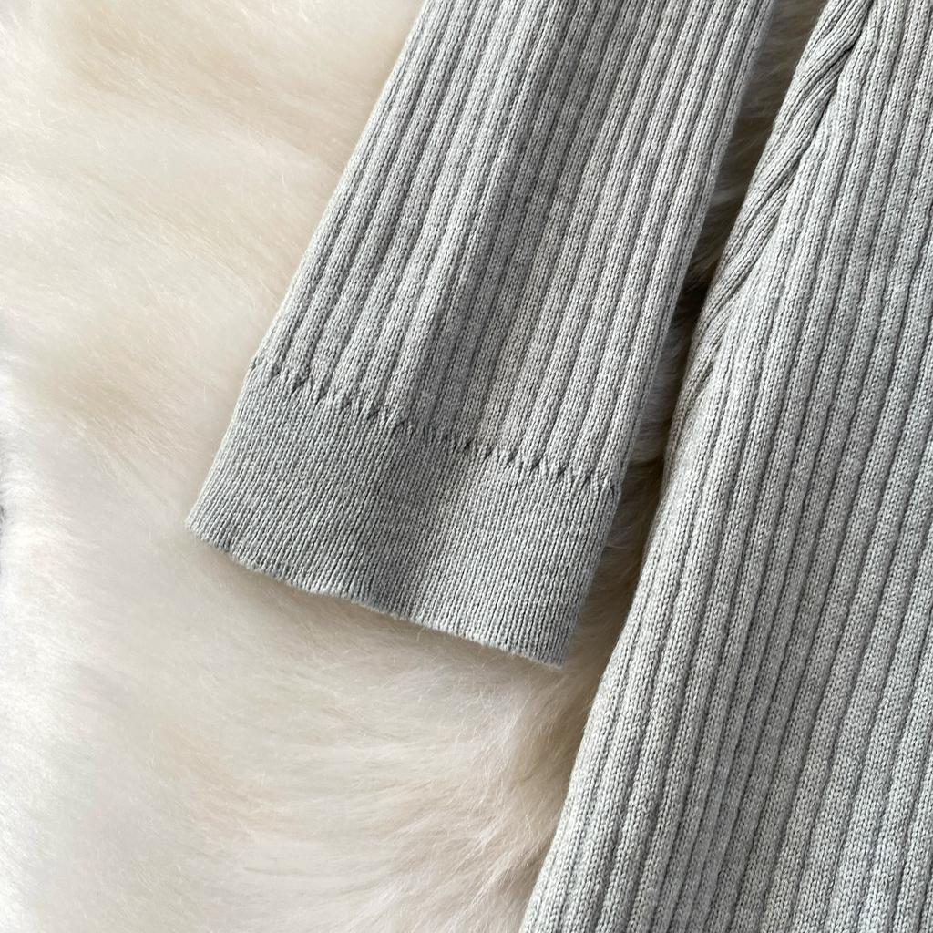 Podzim Zima Dámské Elegantní Svetr s V-výstřihem a Dlouhým Rukávem Pletený Pulovr Dlouhé Midi Šněrovací Županové Šaty