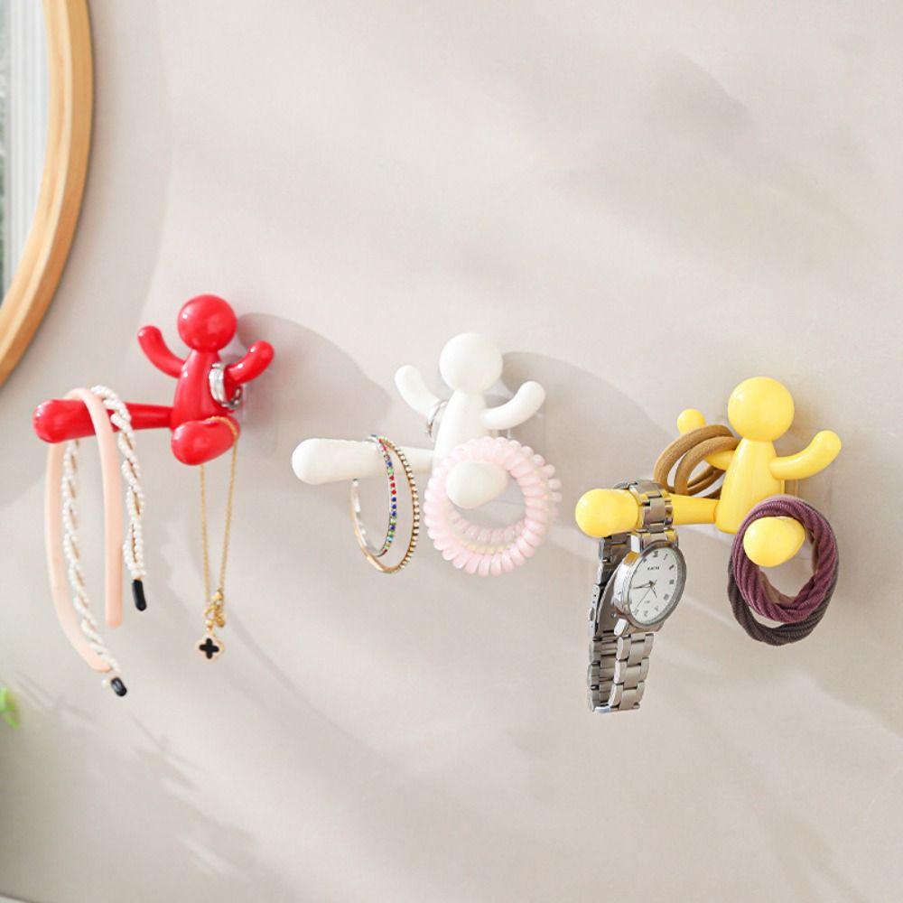 3pcs Creative Jewelry Storage Rack Cartoon Key Storage Rack Wall Shelf Organizer  Bedroom