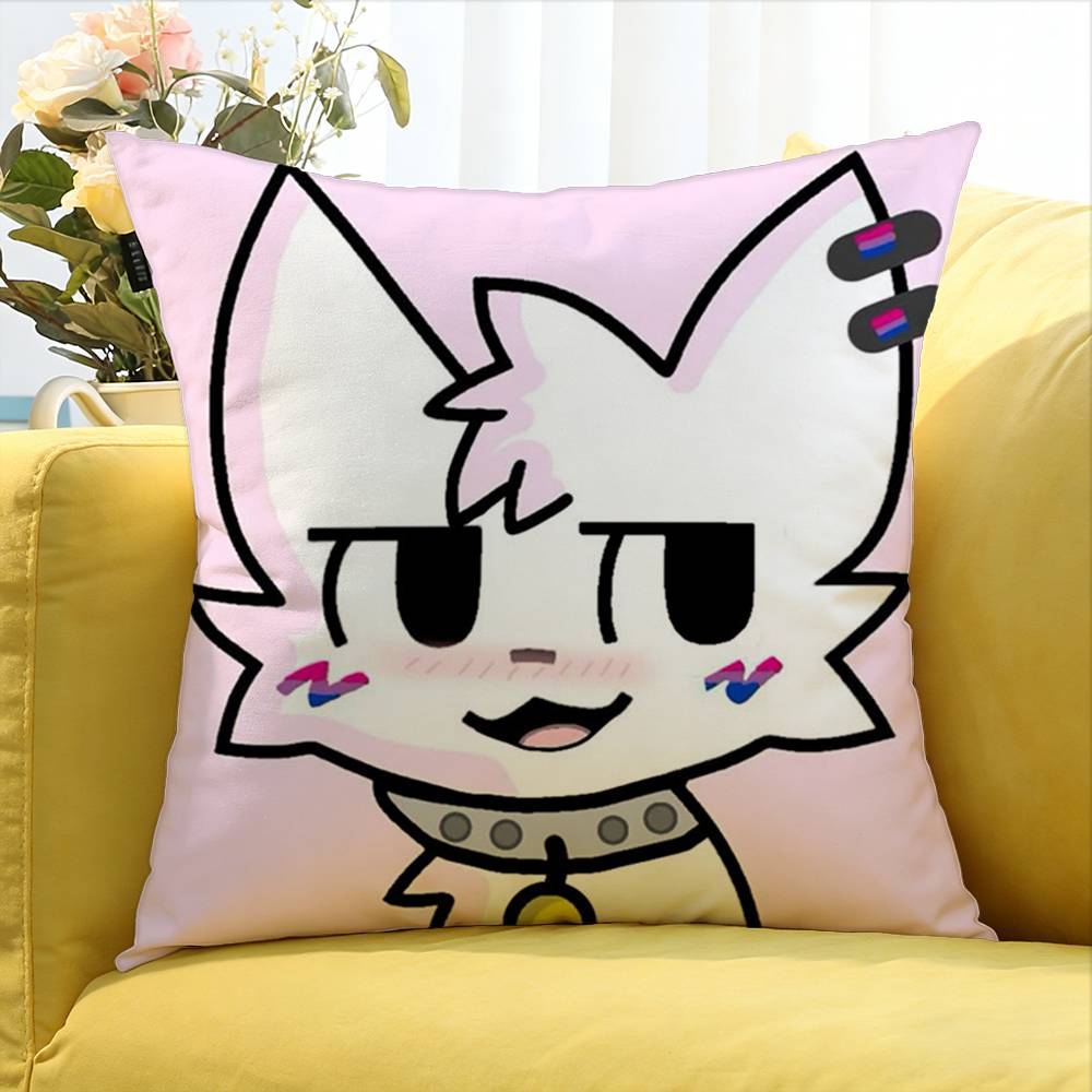 For Gay Lgbt Lesbian Boykisser Cat Various Sizes Square Pillow Case For Car Home Bedchamber Decor