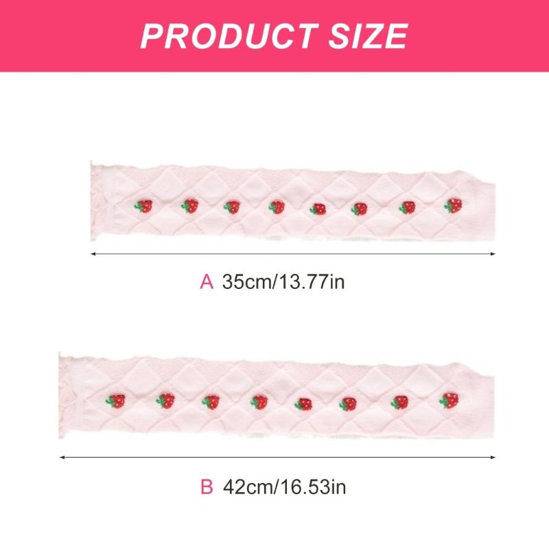 Baby Girls Long Tube Socks Spring Autumn Summer Thin Kids Strawberry Printed Socks Over Knee Length Stockings