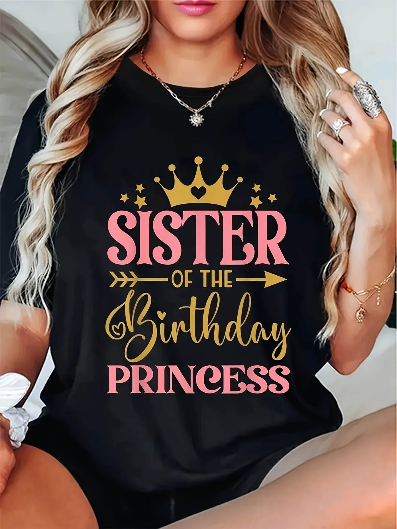 Sister of the Birthday Princess Graphic T-shirt S