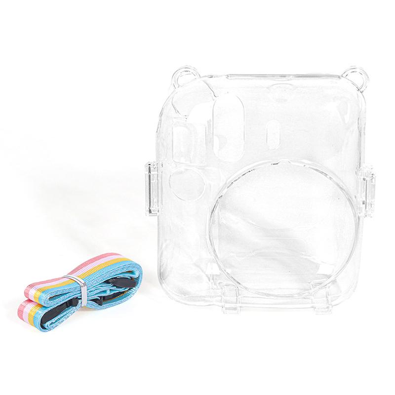 Shiny  Camera Case For Fujifilm Instax Mini 12 Clear Cover Bag With Strap