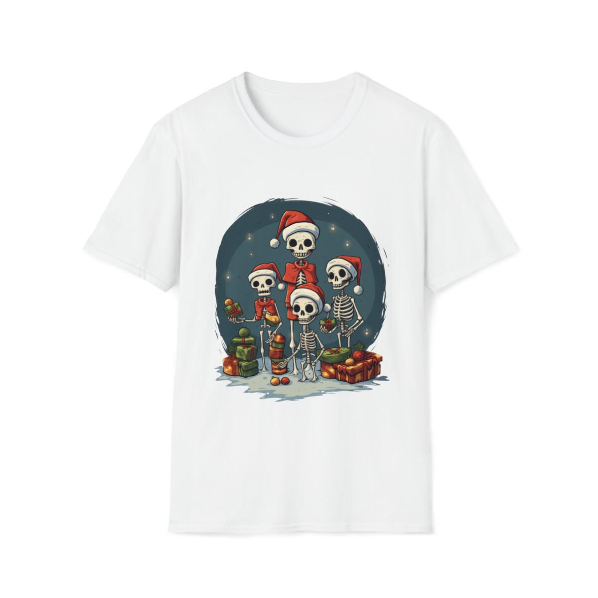 

Christmas funny squeleton skull Unisex Softstyle T-Shirt 5XL різнокольоровий