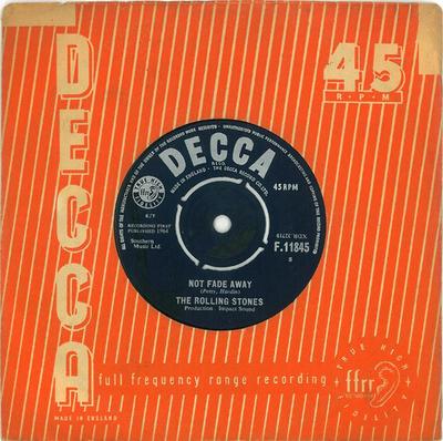 7inch Record ROLLING STONES - Not Fade Away F11845 Decca 1964 UK Rock Used
