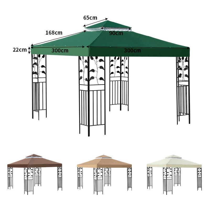 Gazebo canopy replacement top 10x10 double tier patio canopy cover