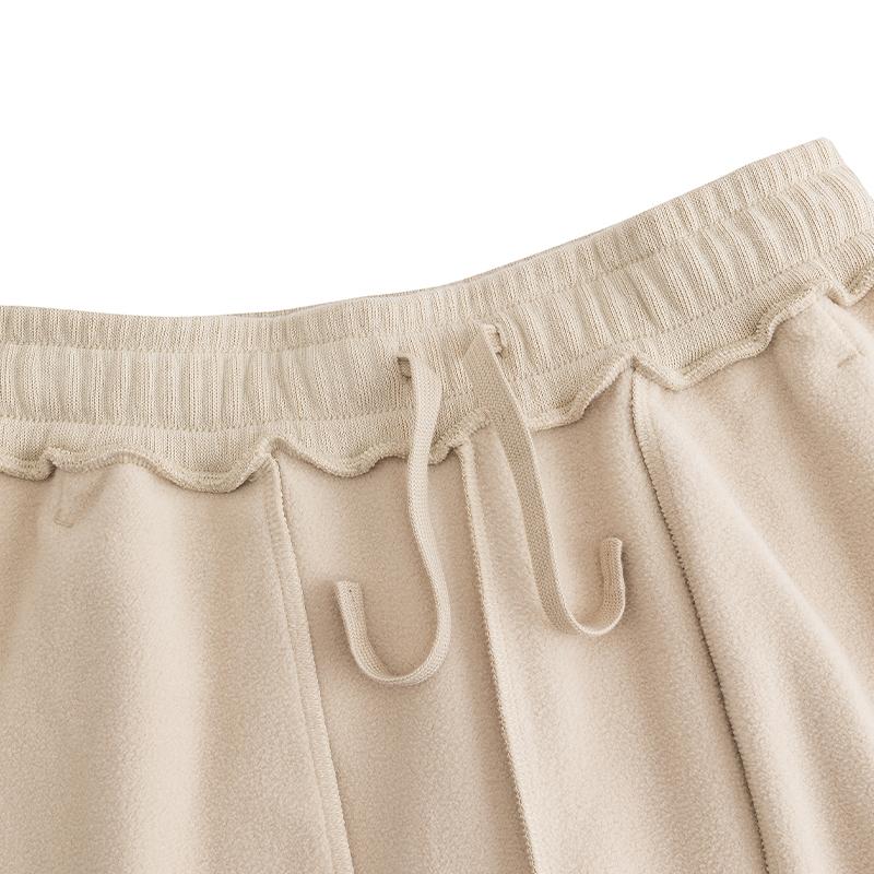 Anta Lifestyle Series Womens Long Pants 2025 Winter Knitted Sports Pants Women Bottoms Cloud-Gray 962548305-2