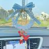 High-End Peace & Joy Feather Rearview Mirror Pendant