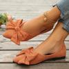 Korean Style Fairy Bow Pointed Toe Flats for Women - 2025 Spring/Autumn Collection