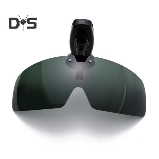 Polarized Clip Sunglasses for Men Women Frameless Flip Up One Piece Shield Lens UV Protection Glasses for Fishing Cycling Driving Running Climbing