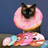 Adjustable Cat Recovery Collar, Cute Cat Donut Collar, Soft Cone Collars for Cat, Wound Healing Protective Cone After Surgery