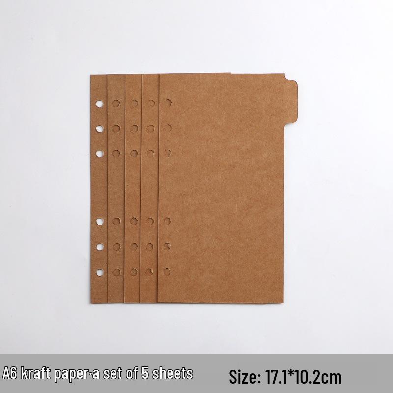 Creative Colored 6-Hole B5 Loose-Leaf Index Divider Pages