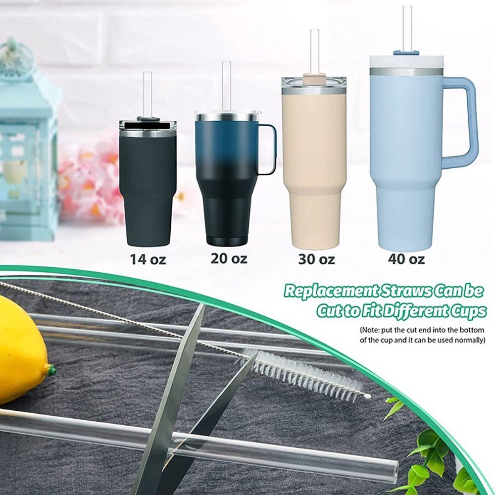 1Sets Drinking Cup Straw Straight Replacement Straw Durable Plastic Straws