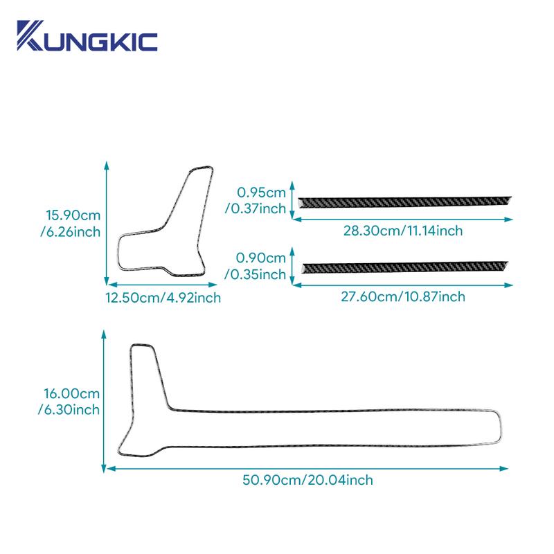 Echte Weiche Kohlefaser Für Kia Sportage NQ5   2024 2025 Auto Lüftungsschlitzrahmen Unter Armaturenbrett Aufkleber Innenraum