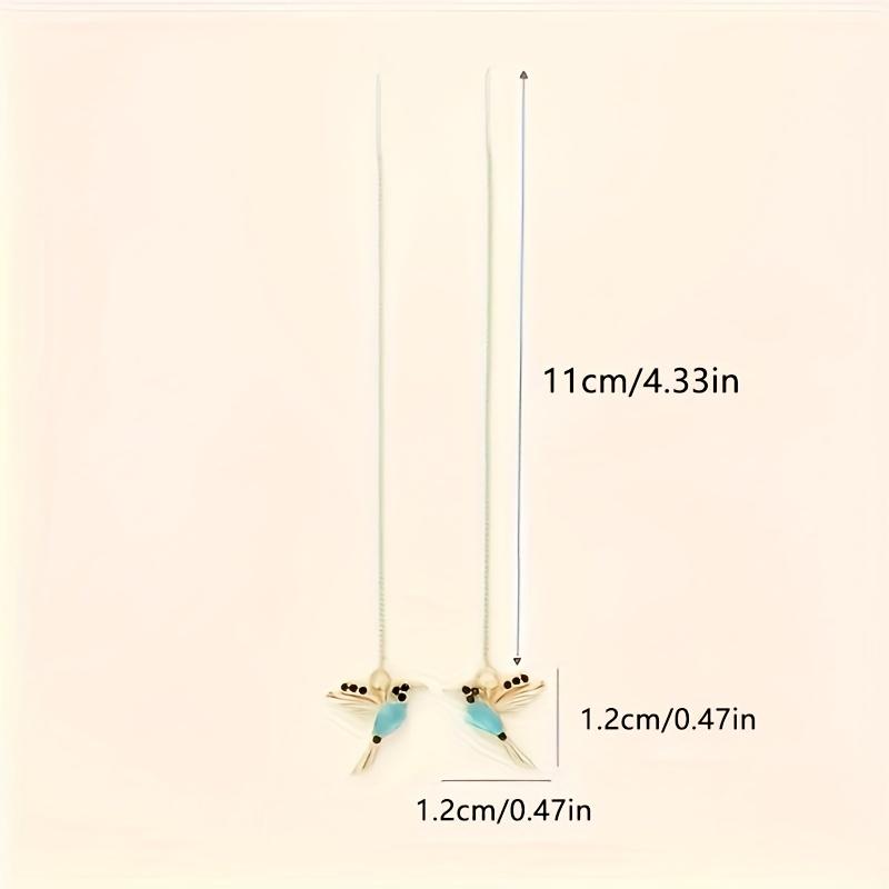 Hummingbird Tassel Earrings for Women, Animal Themed Pendant Dangle Earrings, Daily Wear Wedding Guest Jewelry Gift