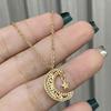Douyin explosion Seiko star and moon full diamond necklace raw niche cold wind collarbone chain wholesale