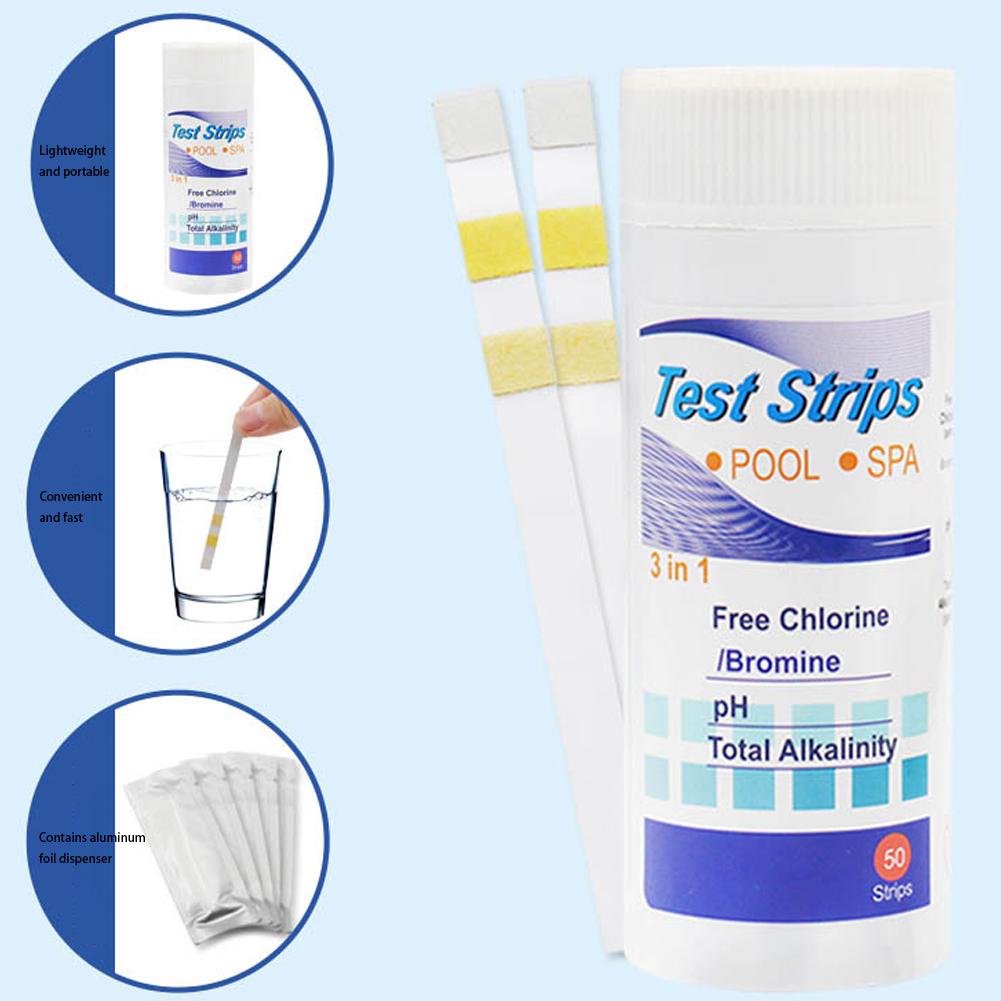 50/100PCS Water Quality Test Strip Multipurpose 7 In 1 Aquarium Test Strips Water pH Test Tools for Fish Tank Swimming Pool