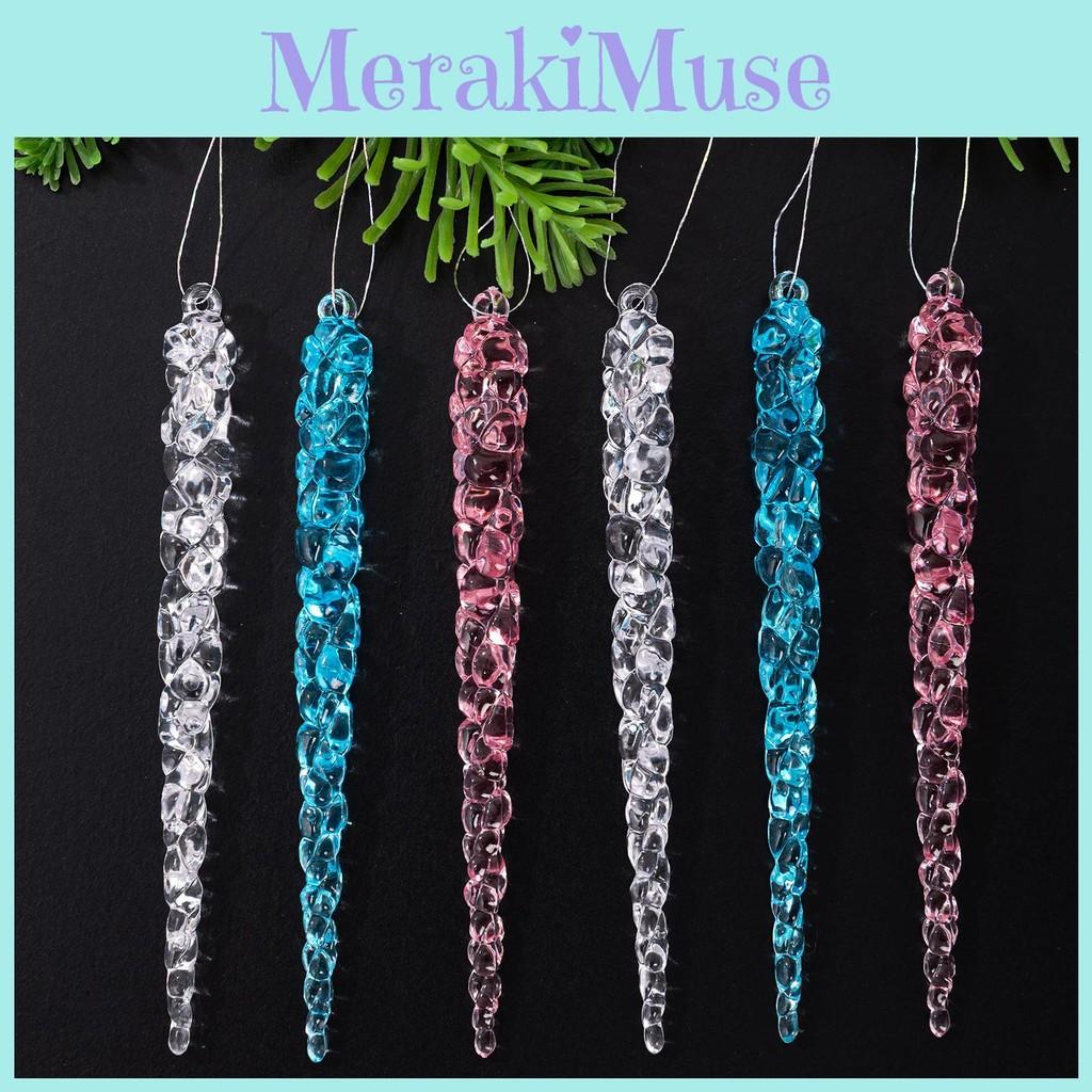 Acrylic Broken Christmas Ice Pendant Decorations Set For Holiday Decor Home