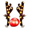 Reindeer Car Decor Cute LED Holiday Supplies with Jingle Bells Christmas Reindeer Decor for Travel Daily Special Occasions