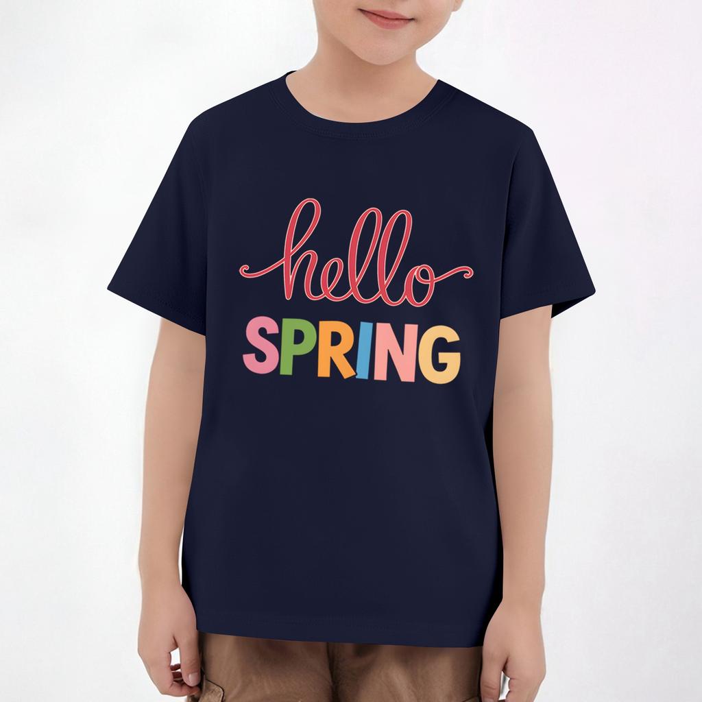 Easter Children's Neck Short Sleeve Print Top