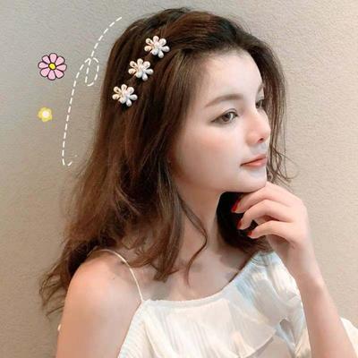 10pcs Resin Mini Hair Claw Korean Style Women Side Clip Pearls Flower Hairpin  Gifts