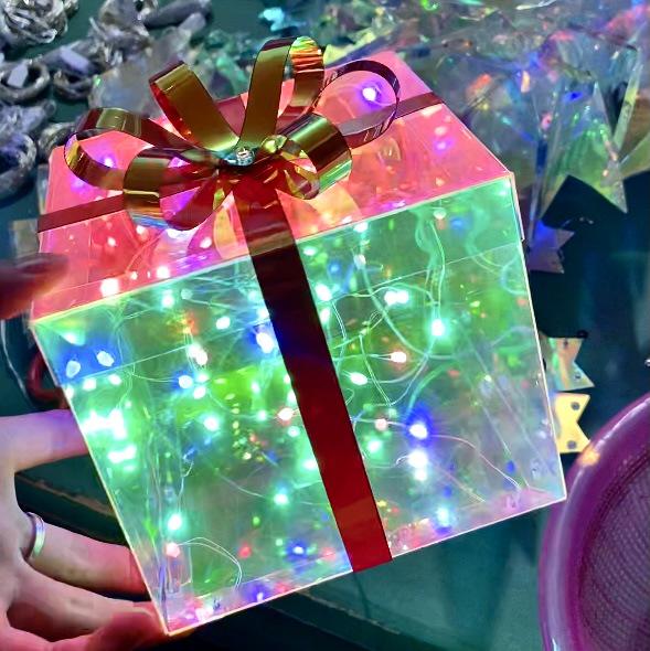 Starlight LED Hologram Rhombus Christmas Tree Lights - Luminous Flashing Home Decoration