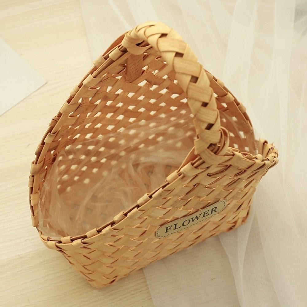 Geflochtener Korb Weidenkorb Handgeflochtener Blumenkorb Langlebiger Blumenarrangement-Korb Foto-Requisiten