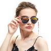Kolorowy Pasek do Okularów z Kostkami Fashion Łańcuszek Naszyjnik do Okularów (Złoto)