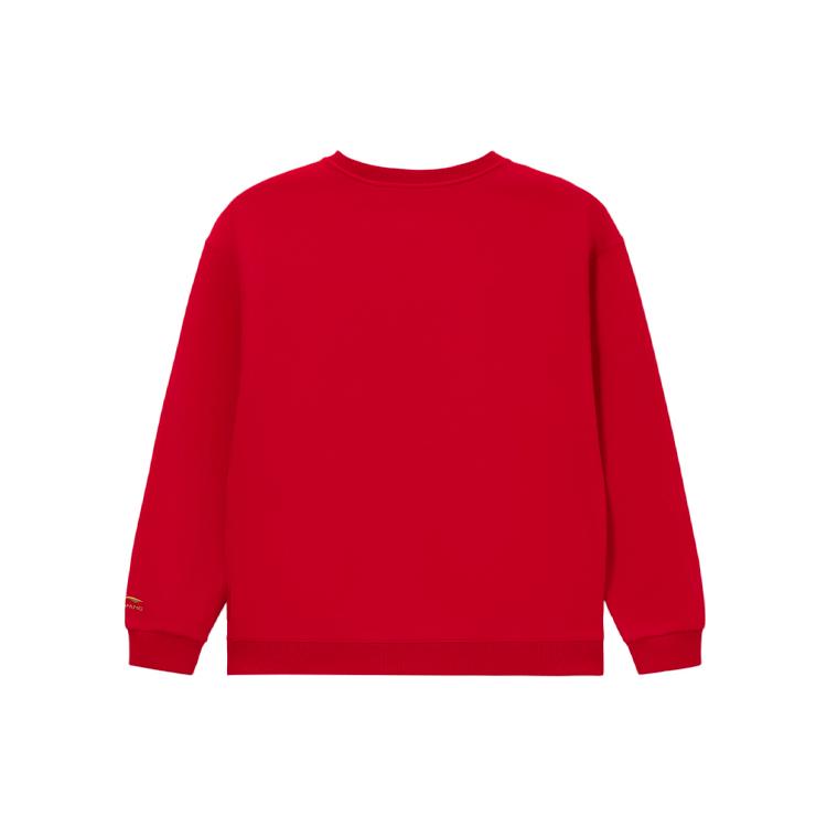 Li Ning Sports Trendy Collection Sweatshirt Unisex Red AWDS163-2