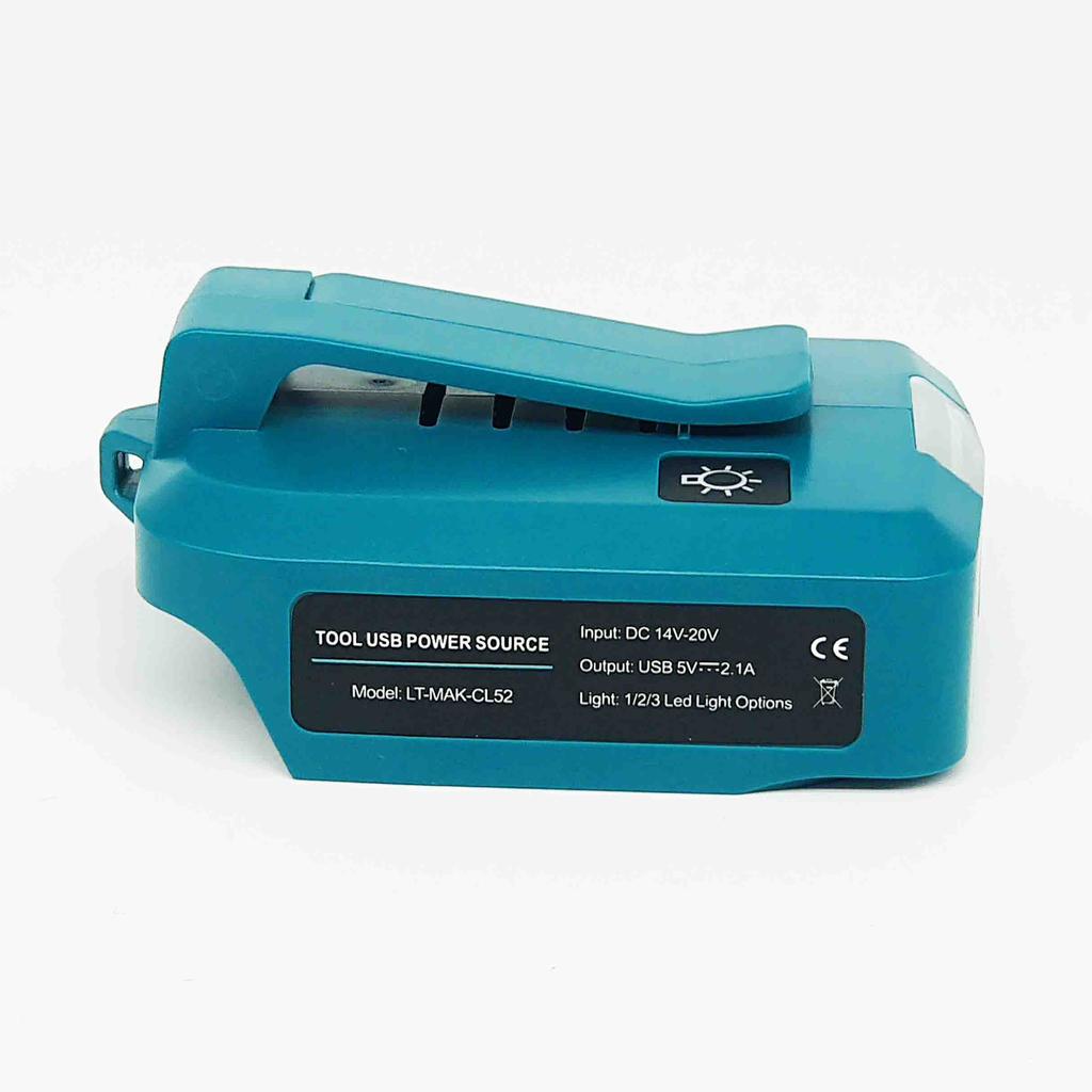 New For Makita LED Light  ADP05 14.4V/18V Lion Battery Dual USB Converter Port Spotlight Outdoor Flashlight for Makita Batteries