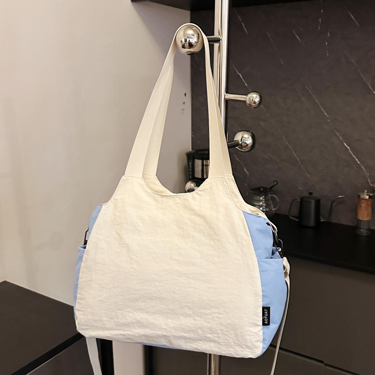 

Niche Design High-End Shoulder Bag, Lazy Style Handbag for Commuting to Work, Large Capacity Tote Bag for Female Students Attending Classes бежевый