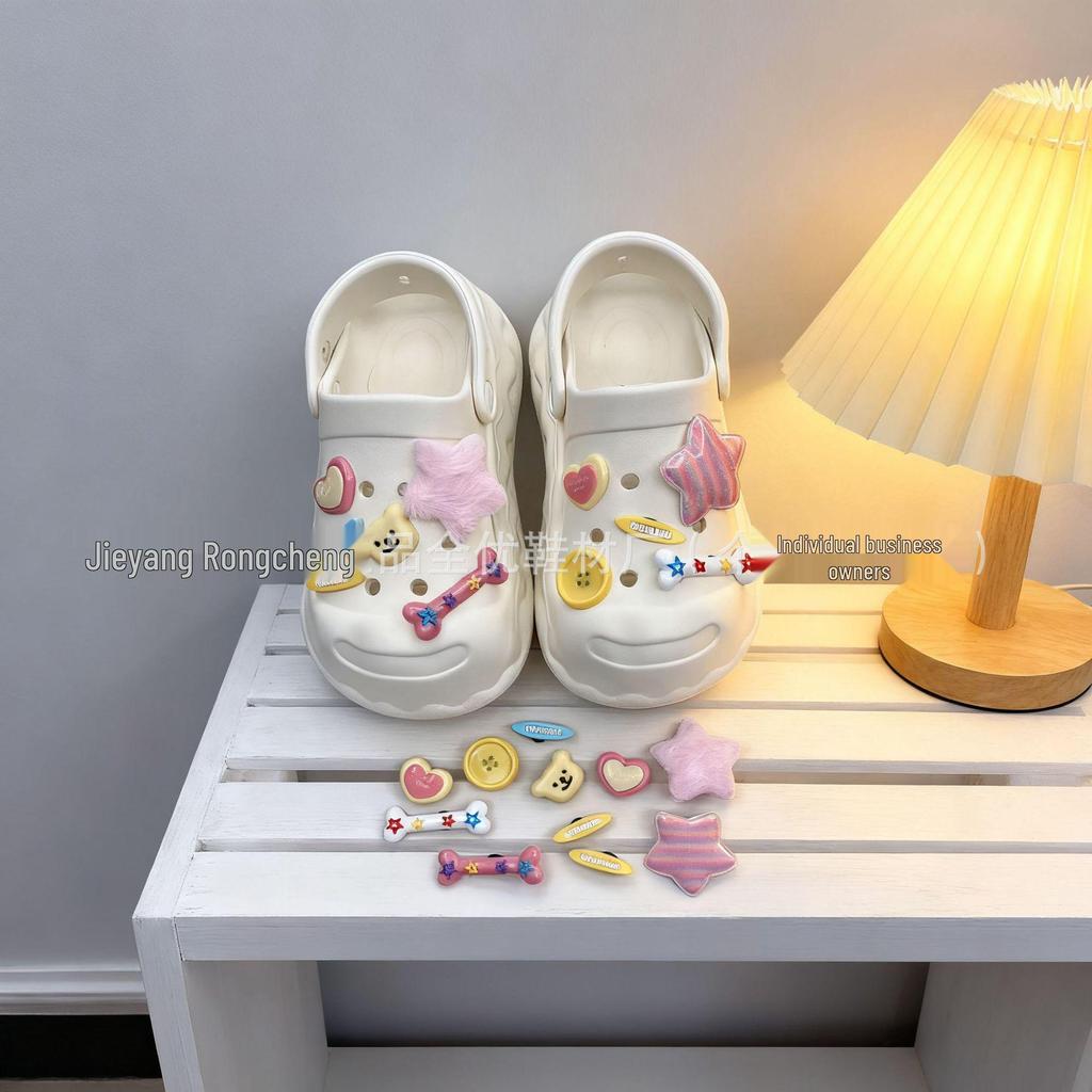 DIY Plush Starfish & Puppy Shoe Buckle Set - Cute, Removable Shoe Decorations