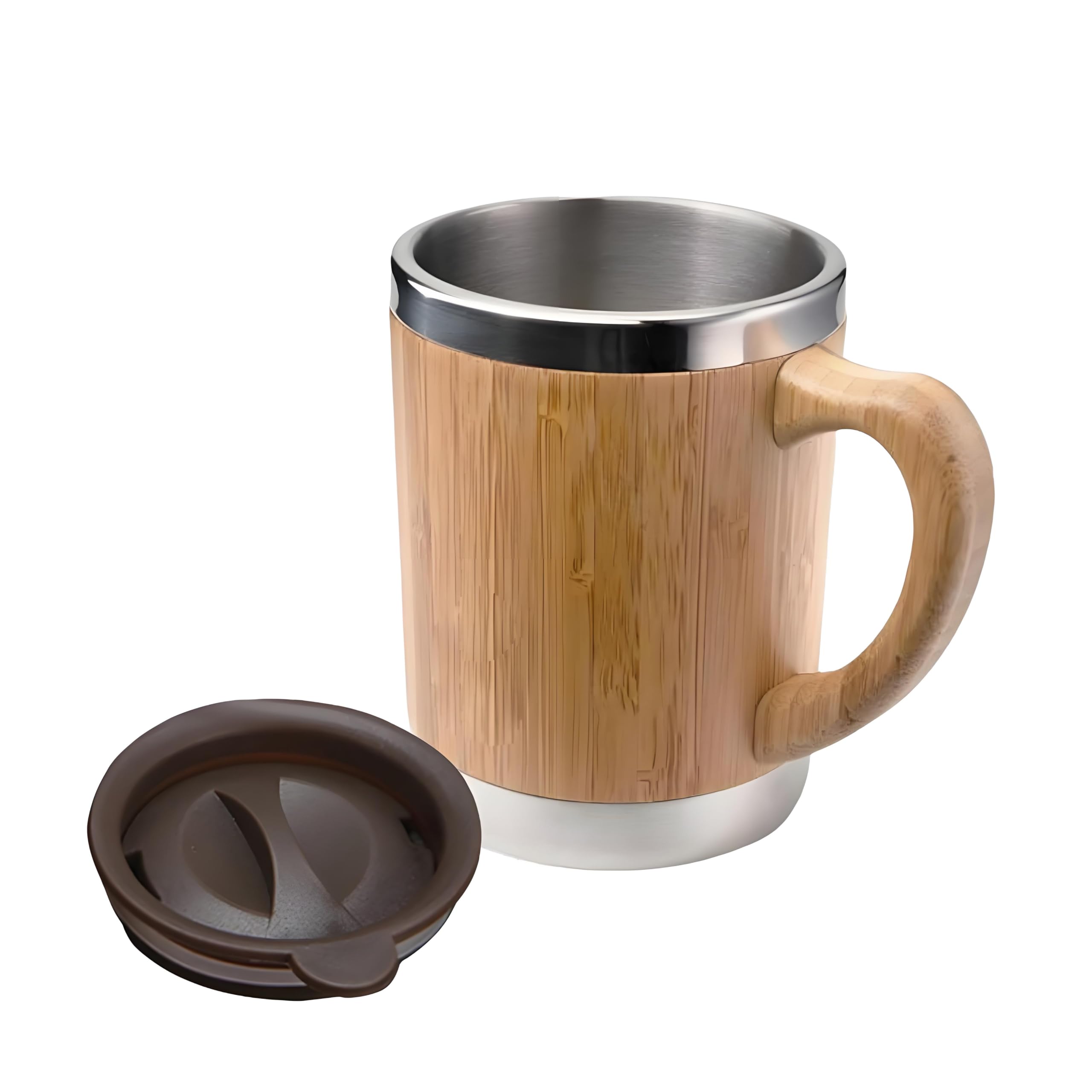 

IOLOYU Heat-Resistant, High-Quality Stainless Steel Mug, 300ml, with Lid, Insulated, Stainless Steel Mug, Vacuum Insulated, Stainless Steel, with