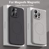 Liquid Silicone Case For iPhone 17 16 15 14 13 11 12 Pro Max Plus Mini Air For Magsafe Magnetic Wireless Charge Soft Cover Funda