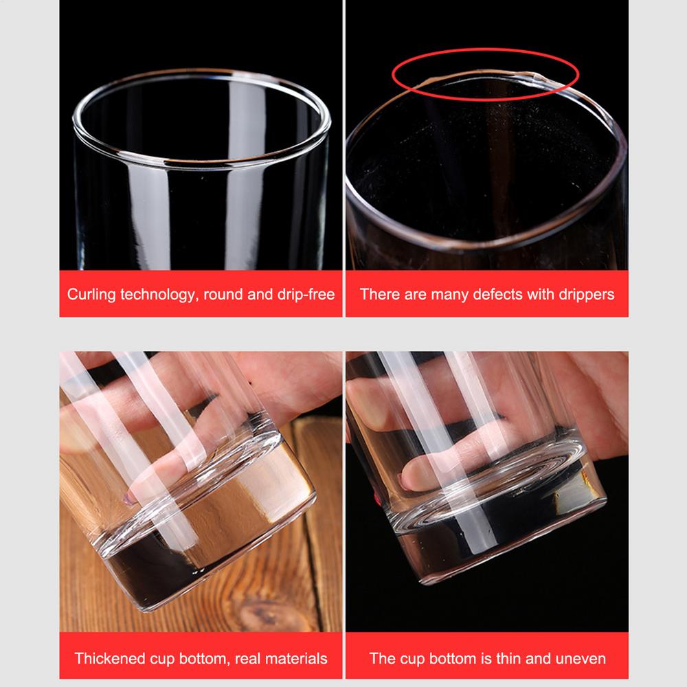 Drinking Glasses 290ml Classic Clear Reusable Drinking Glasses 6X Tumblers Dishwasher Safe Shatterproof Drinkware For Cocktail